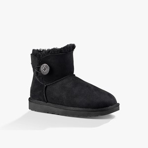 Ugg Mini Bailey Button II Women Classic Boots Black (2619SRKDB)